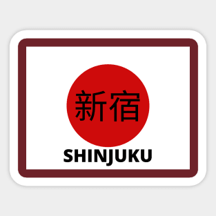 Shinjuku in Kanji Sticker